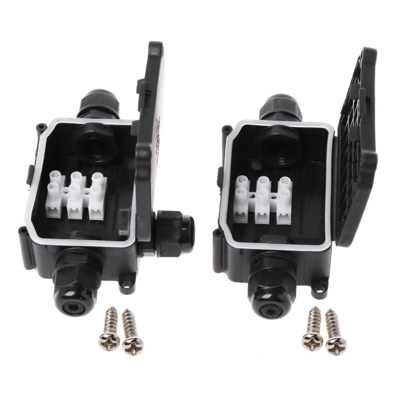 

2/3Way IP66 Outdoor Waterproof Cable Connector Junction Box With Terminal 450V #0615