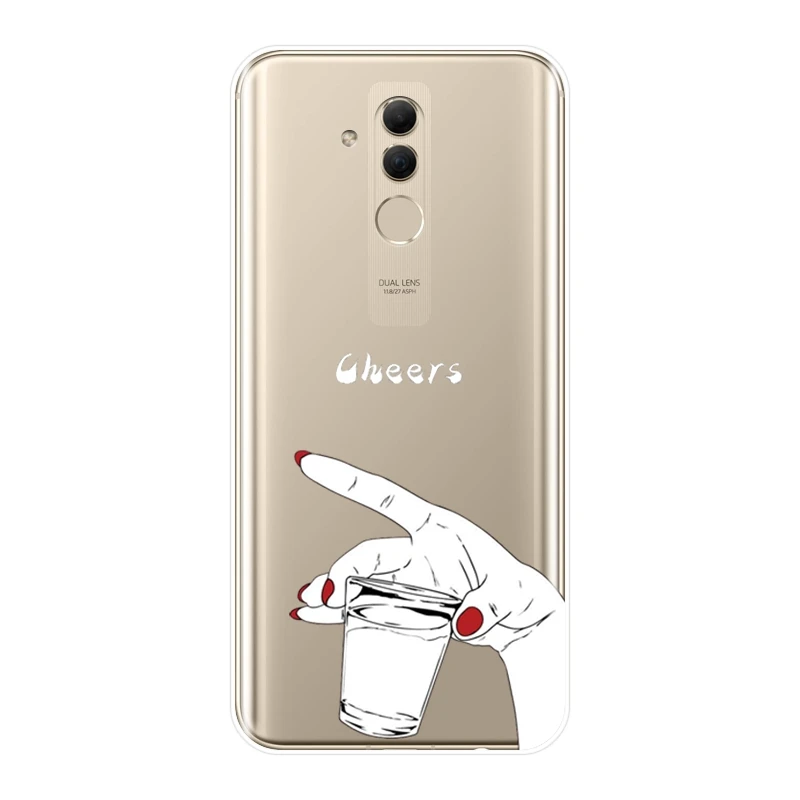 ТПУ задняя крышка для Huawei Mate 7 8 9 10 20 Lite силиконовый мягкий лучший друг милый чехол