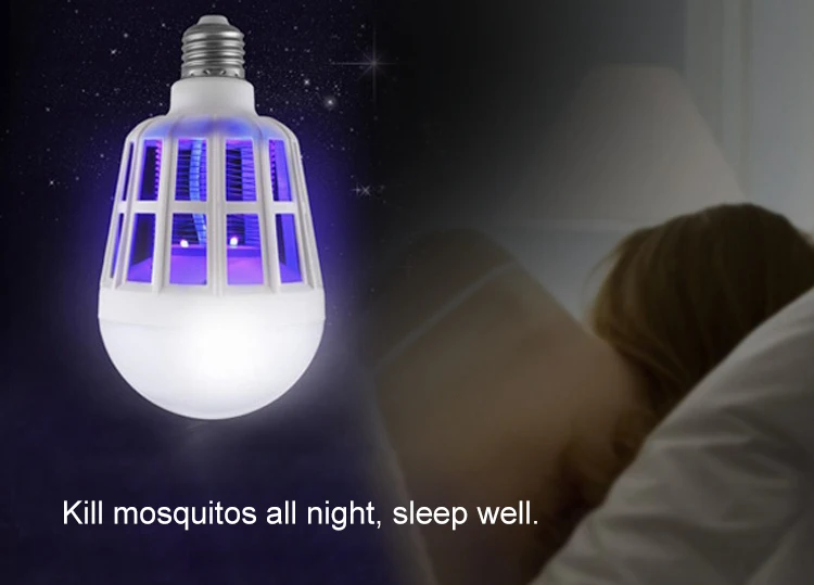 Anti Mosquito Killer Lamps LED Bulb E27 110V 220V 15W Muggen Killer Anti Moustique Electrique Trap Lamp Bug Zapper (2)