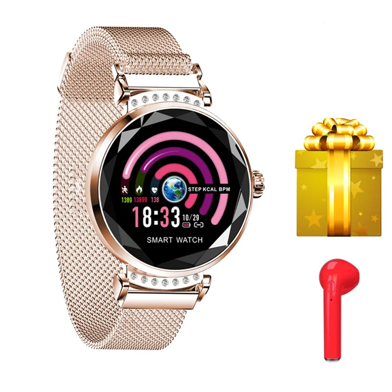 

Fashion Smart Watches H2+earphone/set luxury Women Blood Pressure Sport Smart Bracelet Watch Pedometer smart band waterproof