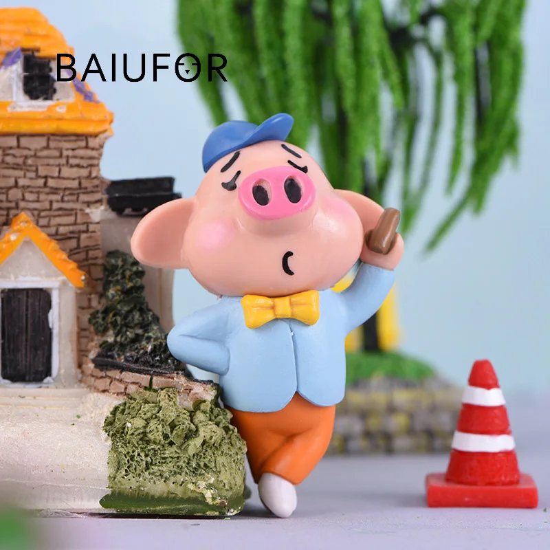 BAIUFOR миниатюрные Мультяшные богатые свиньи Фея Сад гном микро пейзаж Декор