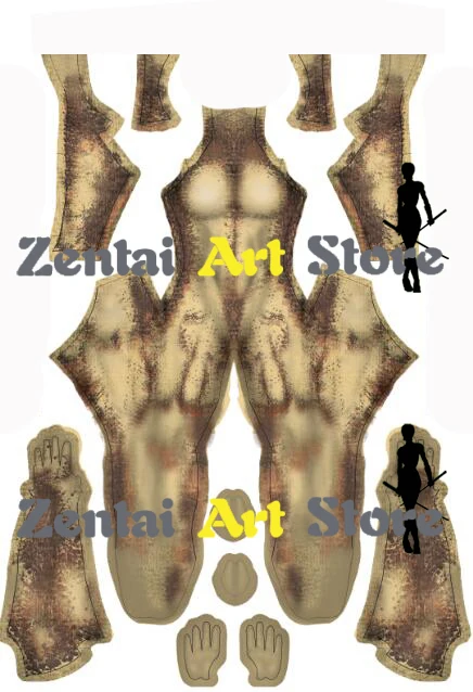 

3D Printed Female Predator Halloween Party Costume Spandex Predators Game Cosplay Zentai Suit Girls/Women/Ladys, Only Bodysuit