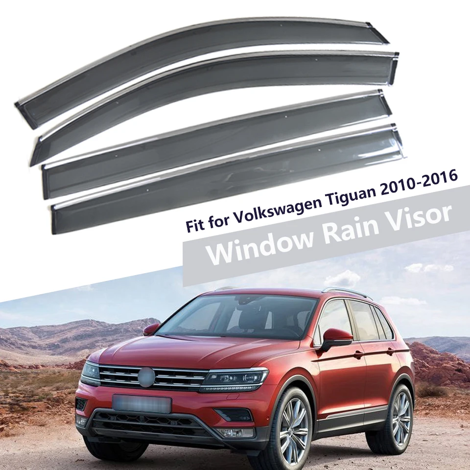 NOANS 4 шт. наклейки для VW Tiguan 2016 2015 2014 2013-2010 Автомобиль Аксессуары Укладка ABS окна солнце дождь козырек дверь щит отделкой