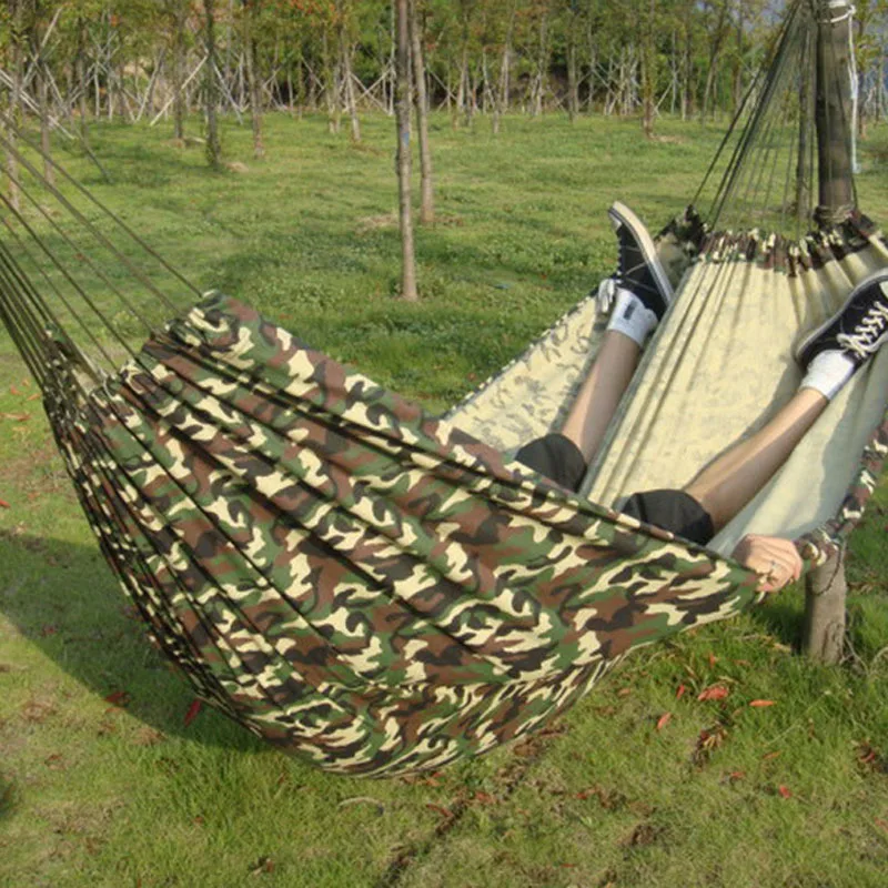 Best Promotion Camouflage Portable Parachute Canvas Fabric Hammock Travel Camping Outdoor For