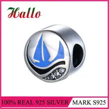 Высокое качество 925 пробы серебро эмалевые Бусины Fit Браслет брендовый и браслет ювелирные изделия, делая