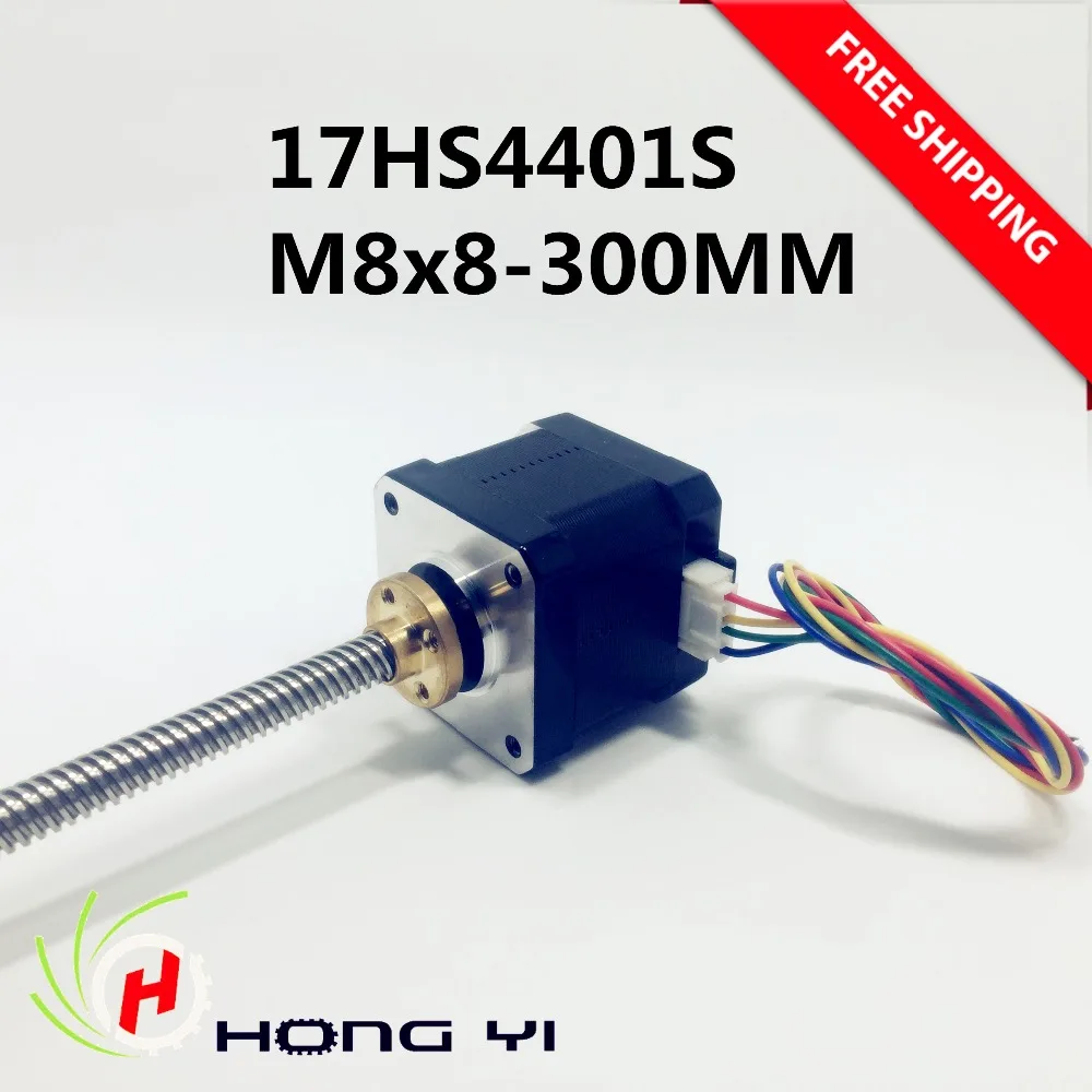

nema17 Screw stepper motor 17HS4401S-M8x8-300MM with Copper nut lead 8mm for 3D printer Z axis long screw