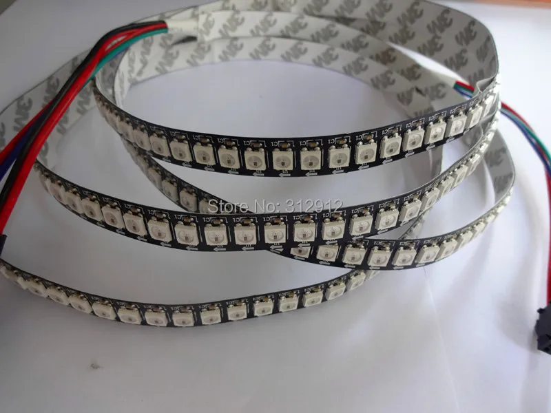 1 м длина 144 светодиодов/м WS2812B (5050 rgb led с WS2811 IC встроенный) светодиодная Пиксельная