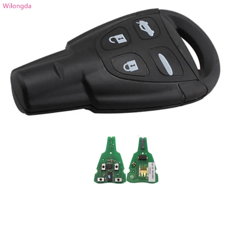 

Wilongda Smart car key keyless remote key 4 button remote key with PCF7946AT chip 433mhz 315mhz for SAAB key