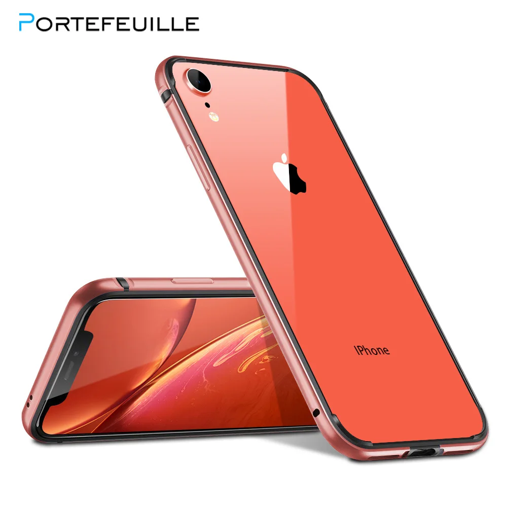 Роскошный чехол для iPhone XR 11 Pro Max X XS 12 Mini Bumper Frame из алюминиевого сплава Силиконовый