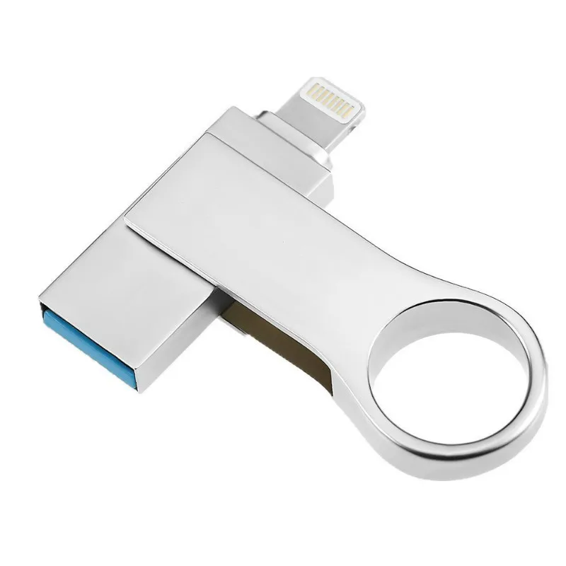 

USB Flash Drives 32G 64G for iPhone8/X/7/6/5 iPad iPod iOS11 External Storage Memory Stick Memory Expansion to Lightning Adapter