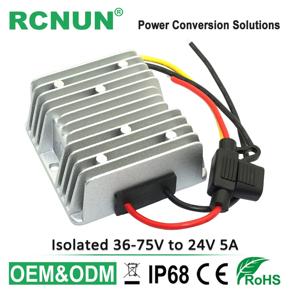 

72V 60V 48V to 24V 5A Step Down Isolated DC DC Converter 120W DC-DC Buck Module 24 Volt Power Supply CE RoHS