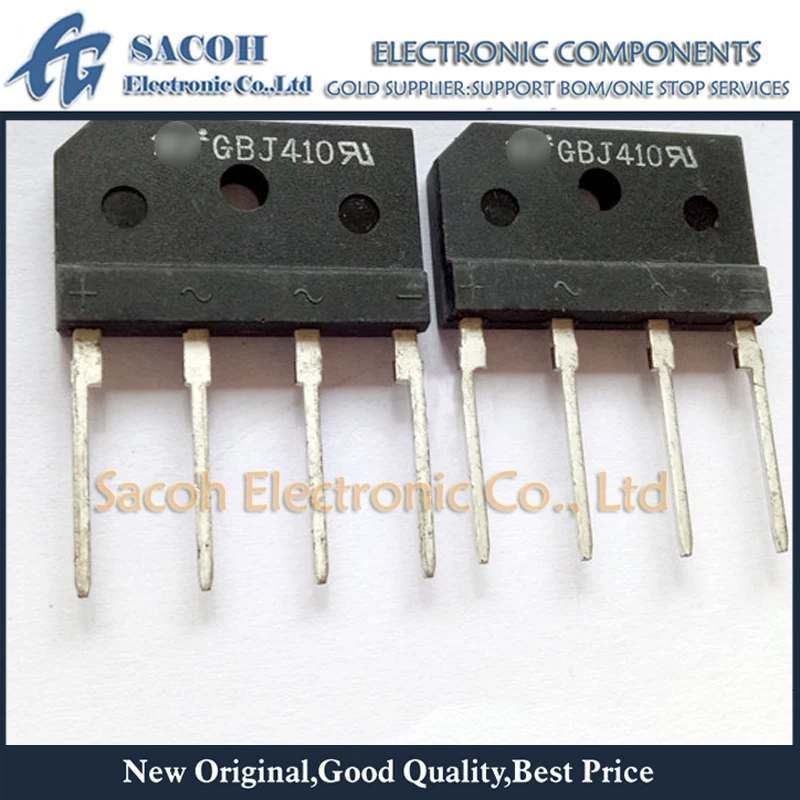 New Original 10Pcs GBJ410 GBJ410G OR GBJ408 OR GBJ406 OR GBJ404 OR GBJ402 OR GBJ401 OR GBJ4J DIP-4 4A 1000V Bridge Rectifier