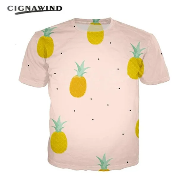 New funny fruit pineapple t shirt men women 3D printed tshirts unisex casual streetwear hip hop style t-shirt fashion shirt tops 5