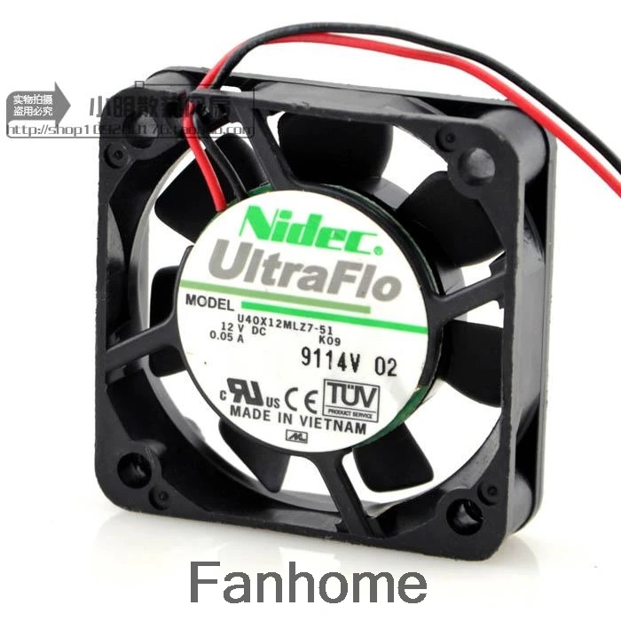 Для NIDEC 4010 12V 0.05A Φ 40x40x10 мм Шаг вентилятора 3 2 см | Компьютеры и офис