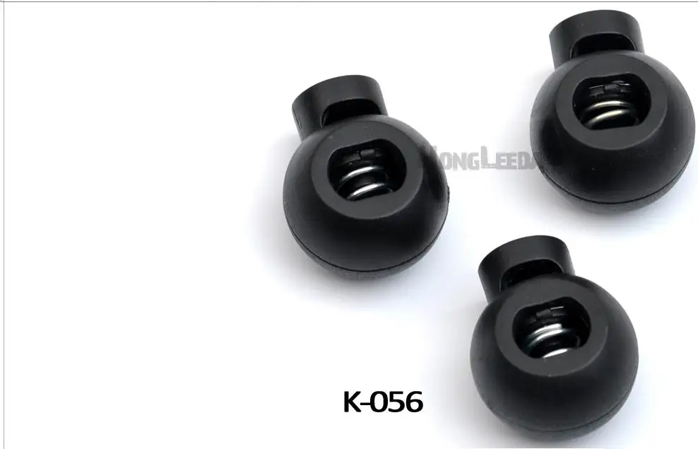 K-003, K-056 80 шт./лот черный пластик Круглый шарик-клипса для шнурка замок конец переключает пружинный зажим пробки для 7 мм 8 амортизационный шнур