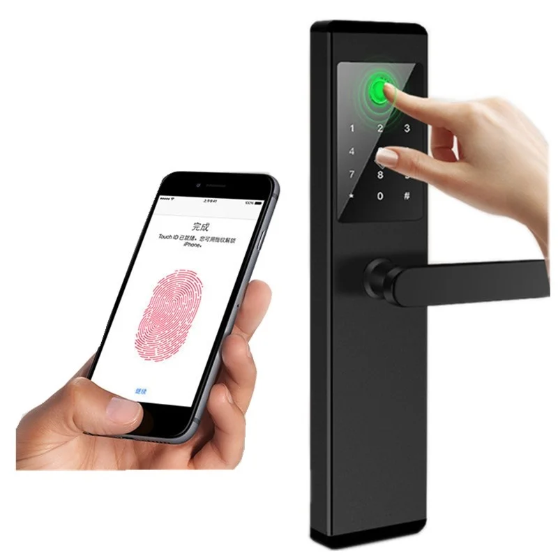 

5 in 1 Smart Bluetooth Fingerprint door lock with smart phone app and wifi optional function (WIFI price included)