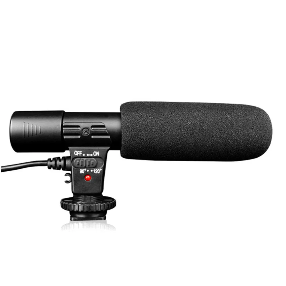 

MIC-01 3.5mm Studio Digital Video DV Camera Stereo Recording Microphones Back Electret Condenser Clear Vocal Pick Up