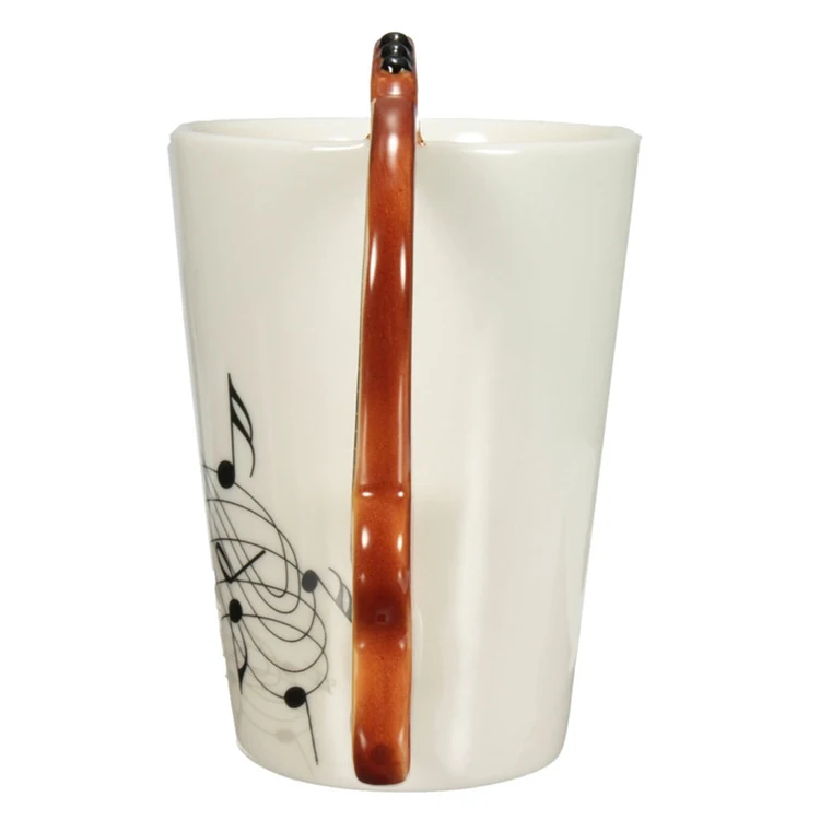 Creative Acoustic Guitar Ceramic Mugs  Cups Personality Music Note Milk Coffee Tea Cups Home Office Mugs Drinkware Novelty Gifts (8)