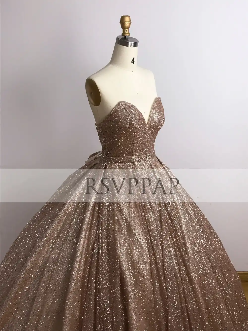 ball gown rose gold