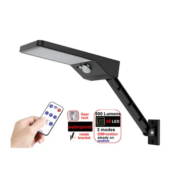 

remote control rotable bracket 48 LED Solar Lamp Wall Outdoor Radar Motion Sensor Light Waterproof IP65 Ga