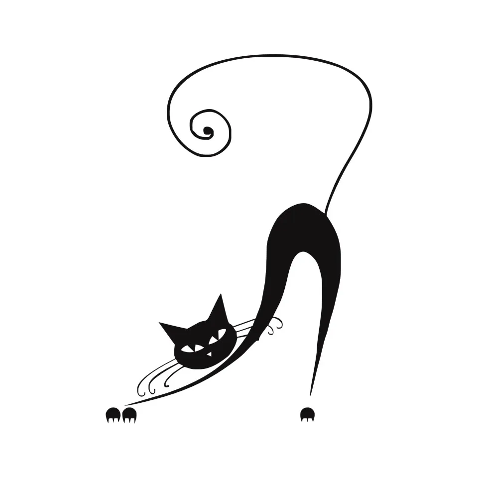 Cunymagos Bending Yawn Siamese Cat Boby Car Sticker Window Decoration Decal Accessories Sticker Auto Wall Car Styling 8.912 (3)
