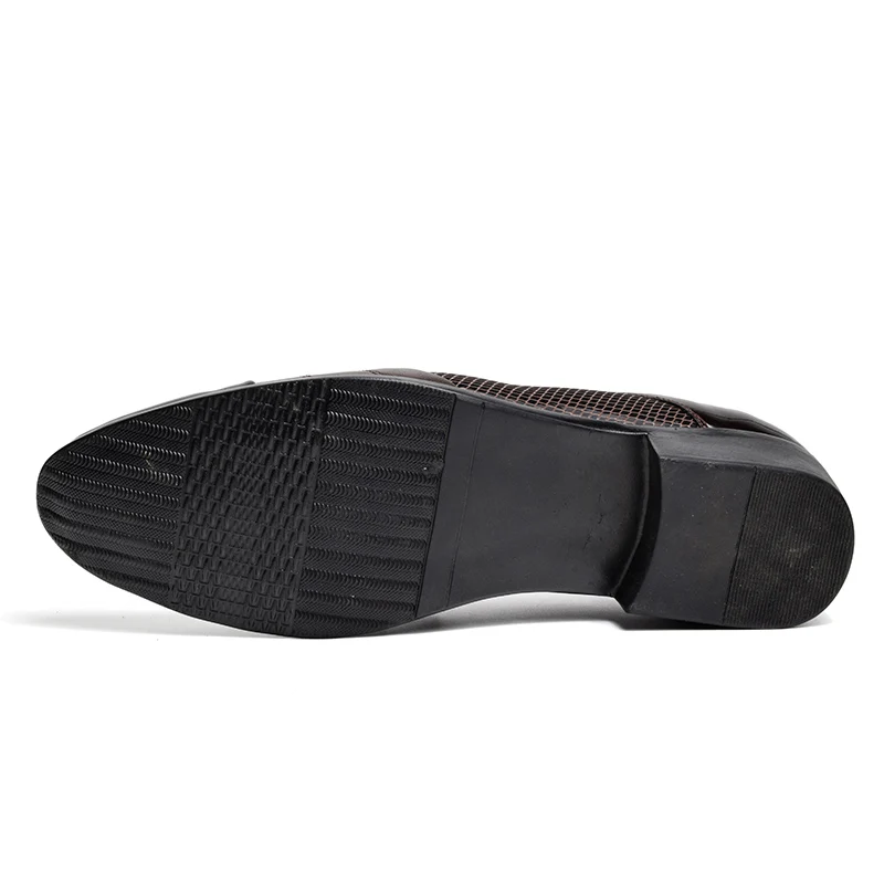 COSIDRAM/дышащая мужская официальная обувь с перфорацией; мужские туфли-оксфорды из лакированной кожи с острым носком; модельные туфли; деловые RME-303