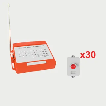 

BYHUBYENG Construction Elevator Call Water-proof FM Distance>1000m 1 Host and 30 pcs Call Button Wireless Calling System