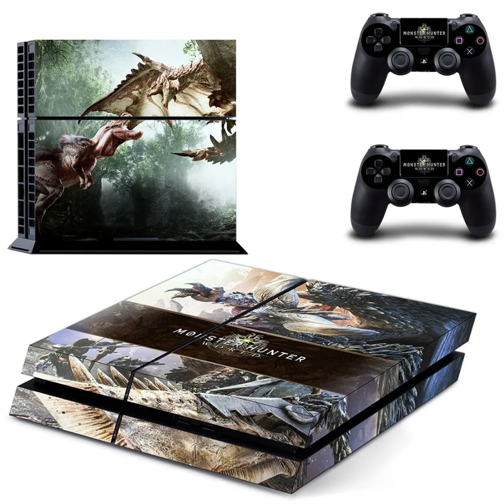 Monster Hunter World MHW PS4 наклейка на кожу Виниловая для Sony Playstation 4 консоль и 2 контроллера