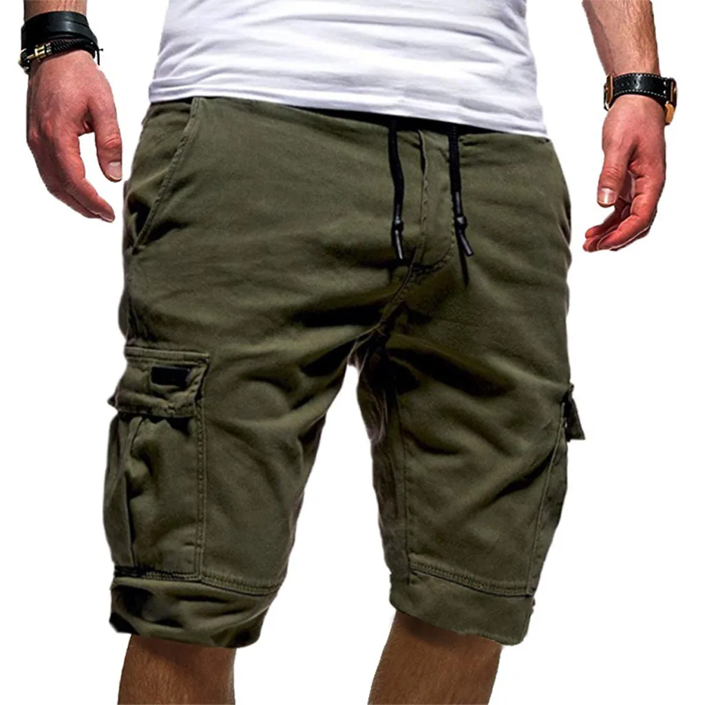 Мужские светлые шорты повязки повседневные свободные спортивные штаны на шнурке короткие брюки Мужская Спортивная Удобная брендовая