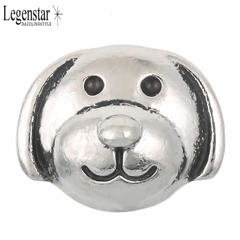 

Legenstar 12mm Snap Buttons Dog Silver Color Vintage Ginger Metal Snap Interchangeable Jewelry For Women Fit Leather Bracelet