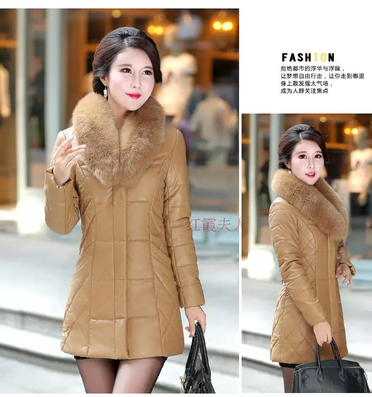 Women Winter Padded Jacket Artificial Fur Collar Thick Warm Winter Coat Women Female 2018 Plus Size 8XL Long Jackets Women CH734 (12)