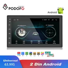 Podofo 2 Din Auto Radio Android Universale di Navigazione GPS Bluetooth Wifi Car Audio Car Stereo Multimedia MP5 Per Volkswagen Nissan