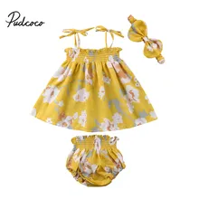 Детский летний жилет без рукавов с цветочным принтом для девочек, топы, юбка+ шорты+ наборы повязок на голову для девочек, комплекты детской одежды