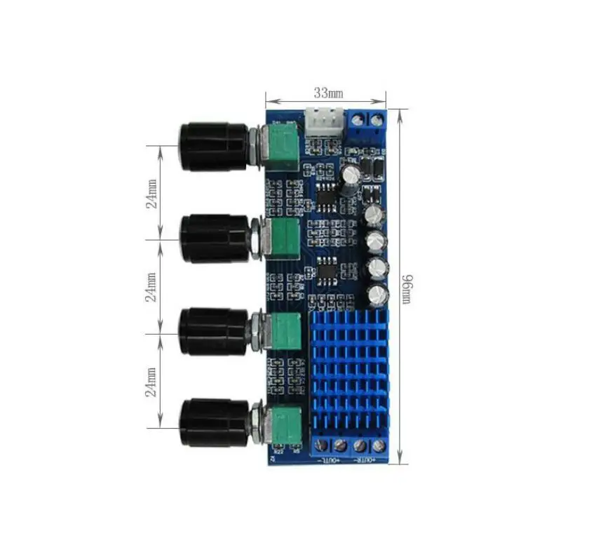 TPA3116 D2 80W+80W Dual channel Digital Audio Treble Bass Regulating Preset Pre amplifier Board Amplificador