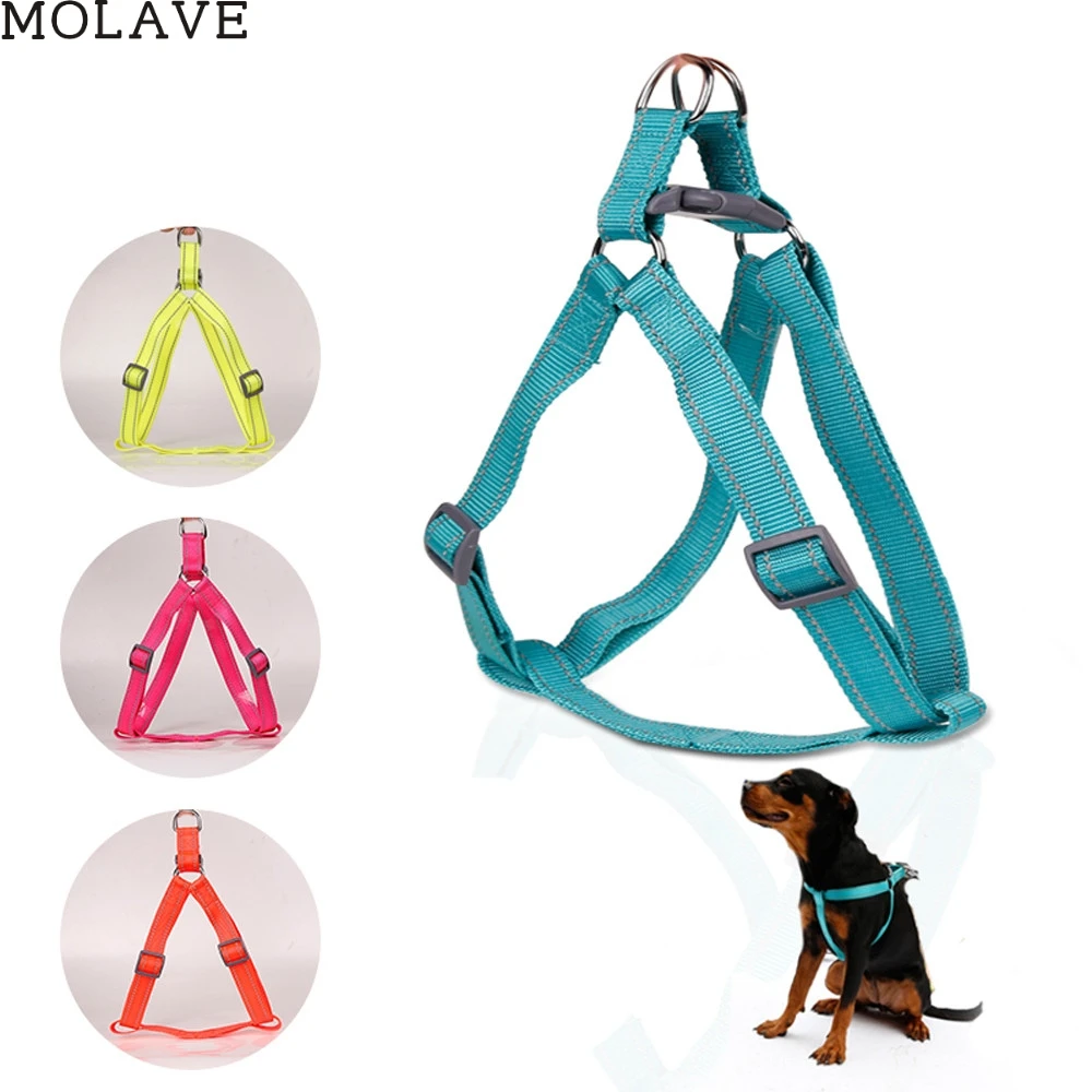 MOLAVE креативный нейлоновый поводок для собак, четыре цвета, ошейники для домашних животных, нагрудный ремень для спины, счастливые подарки, высокое качество# Прямая поставка