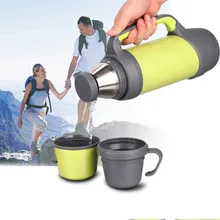2017 neue Tragbare 1L Edelstahl Isolierkanne Reisenden Wasserflasche Fahrzeug Thermo Krug thermos Outdoor Sport Wasserflasche