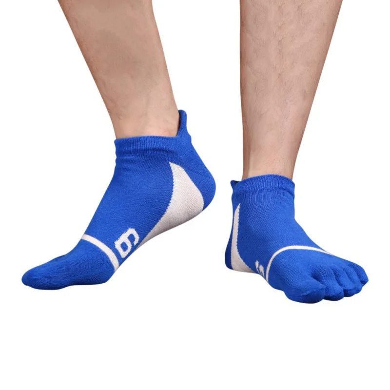 Мужские спортивные мягкие спортивные дышащие носки с пальцами по щиколотку, мужские носки, хлопковые носки с пятью пальцами