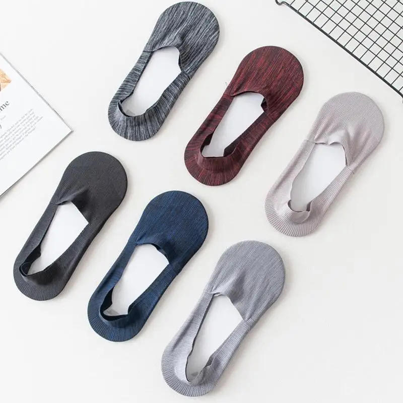 

Men Pure Cotton Boat Socks Ultra-thin Invisible Silicone Non-slip Casual Business Anti-Bacterial Deodorant Breatheable Male Sock