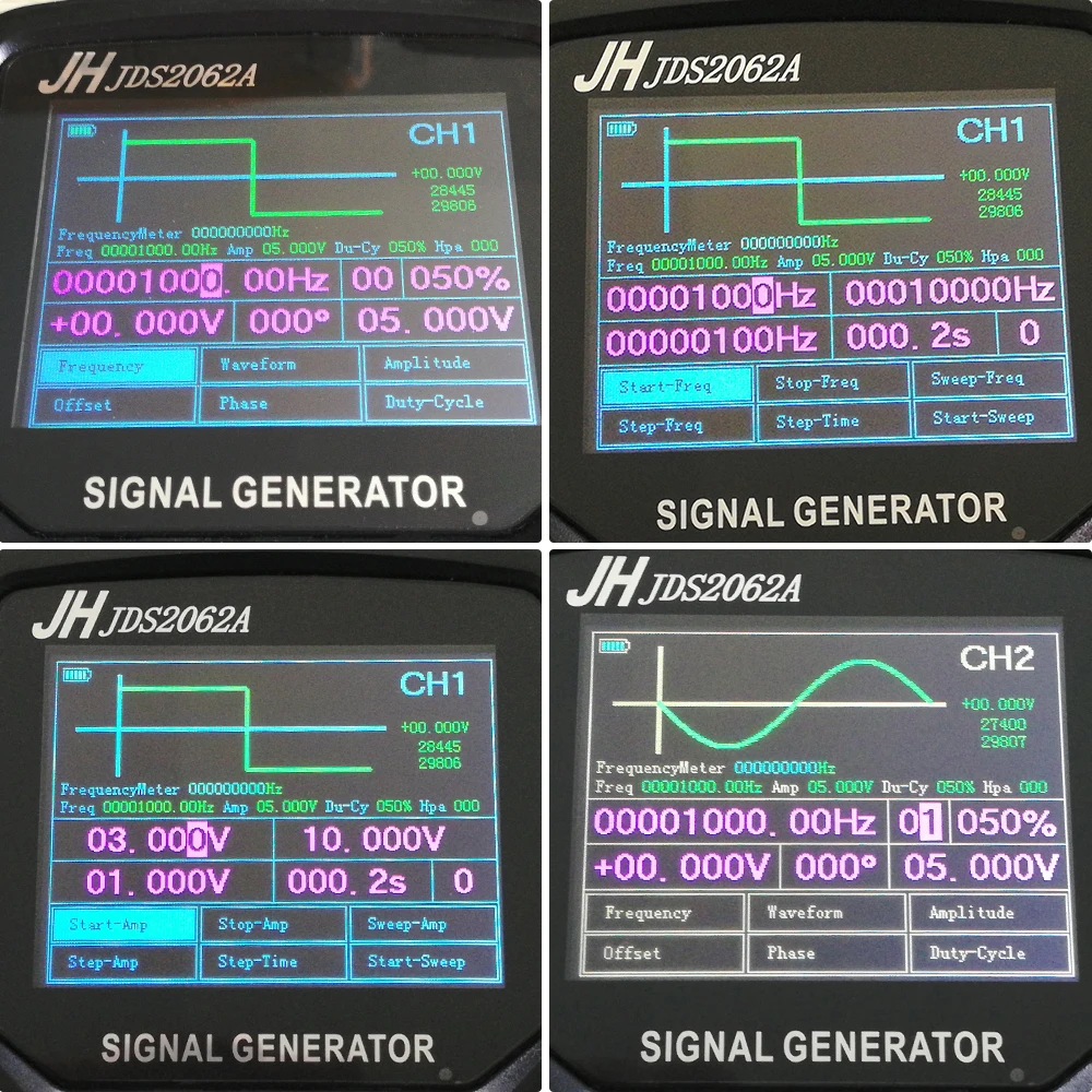 JDS2062A ручной 2 канальный цифровой генератор сигналов Портативный частотомер 30 МГц выход 2CH 3," TFT ЖК-дисплей