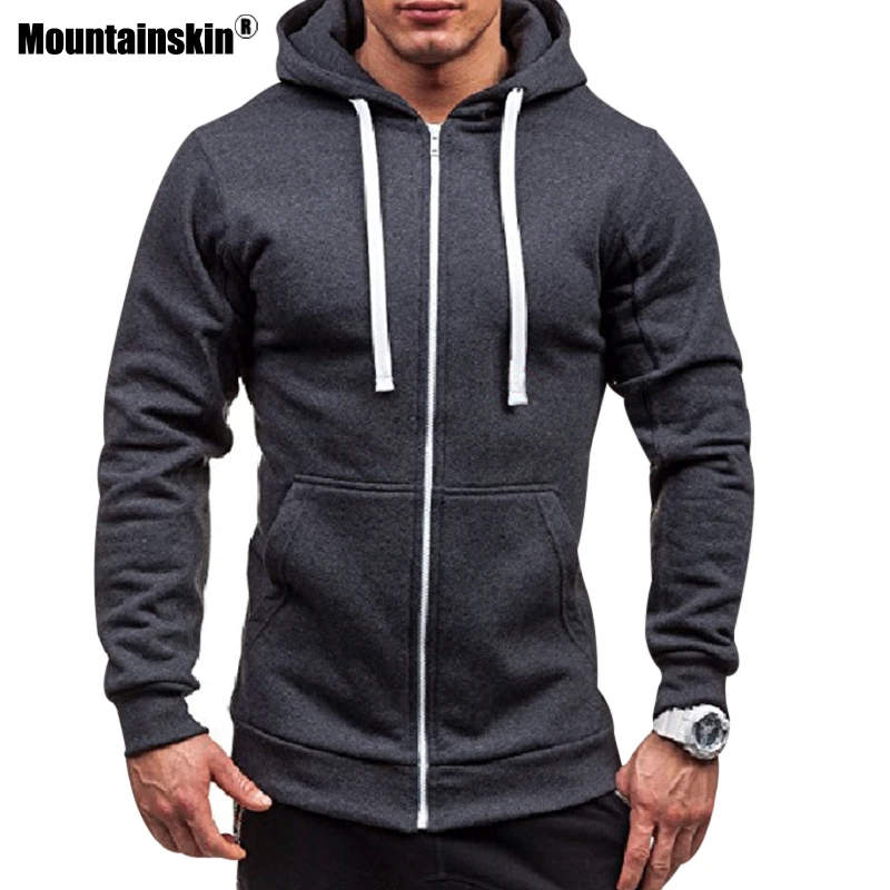 Mountainskin الرجال هوديس الخريف سترة تراكسويت أبلى معطف مقنع الذكور طويلة الأكمام البلوز عارضة ضئيلة رياضية SA573