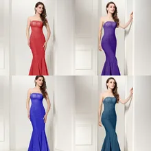 Evening Dress 2017 SoDigne Sexy Slim Lange Abendkleider Golden Mermaid Prom Dress Backless Party Gown