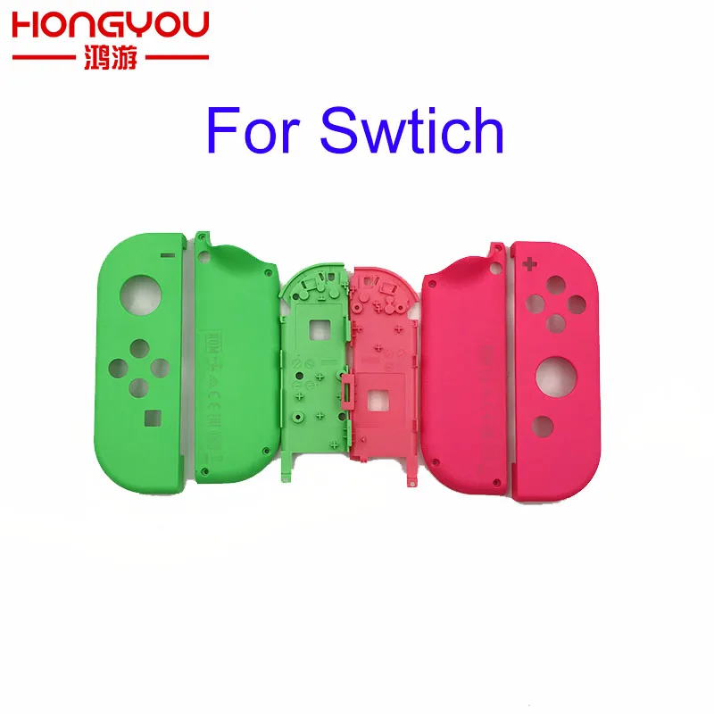 Зеленый розовый пластиковый R L корпус Оболочка Чехол для переключателя NS NX Joy Con контроллер