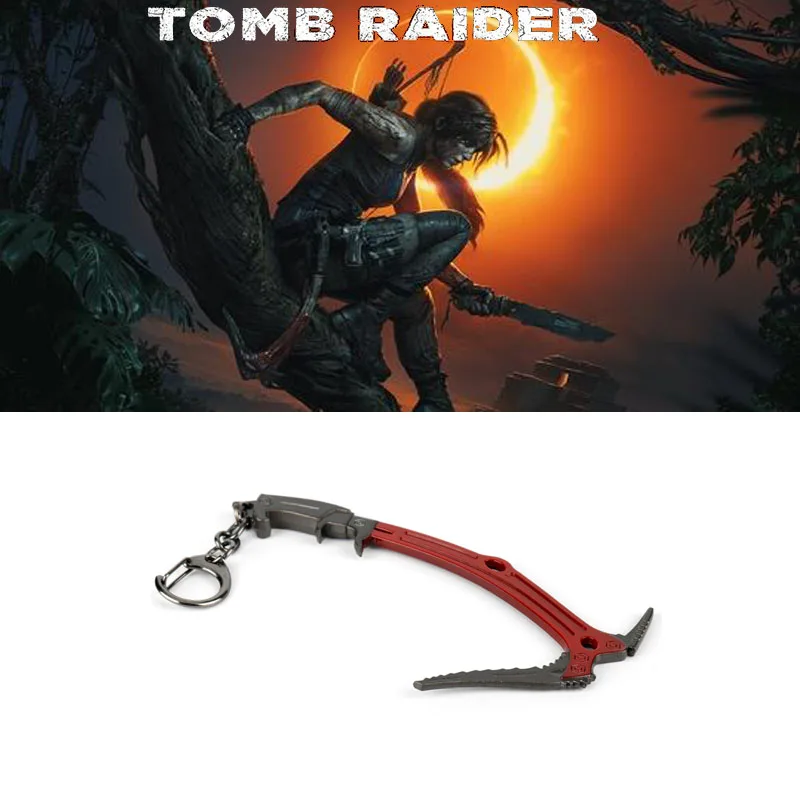 Игровой брелок HEYu Tomb Raider Lara Croft топор для скалолазания металлическая подвеска