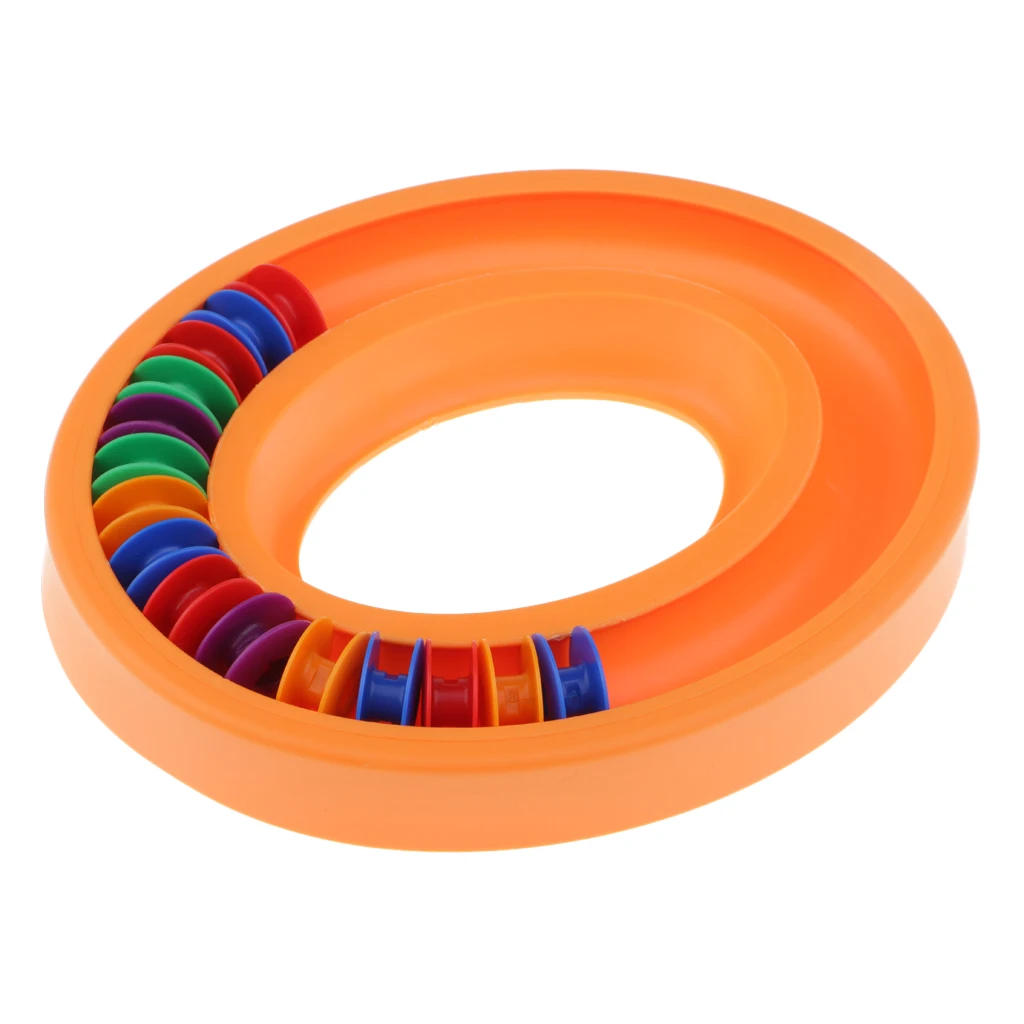 fityle 6Pcs Thread Bobbin Organizer Ring Rubber Silicone Holder Sewing Parts hold up to 30 to 35 bobbins