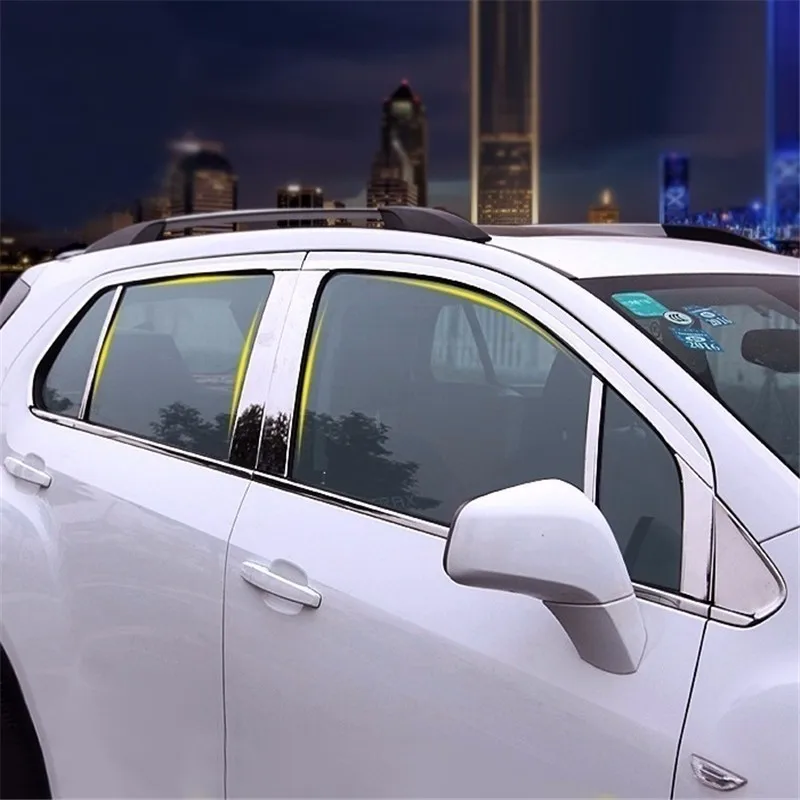 

car chromium styling converted 2017 cool window brightrefit exterior parts sequins outside adapted trim FOR Chevrolet Traxes