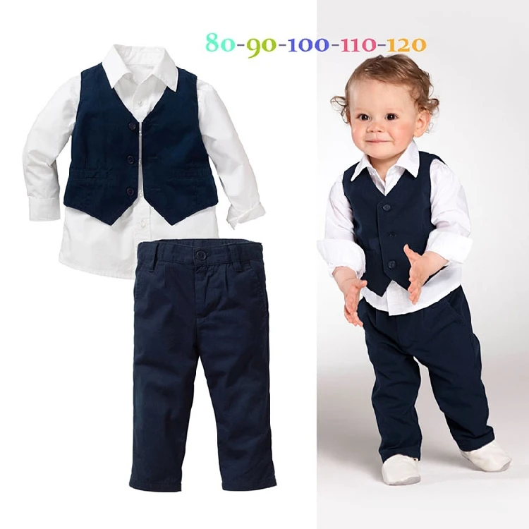 2017 New Style Children Clothing Sets Boys Clothes Boys Shirt +Vest