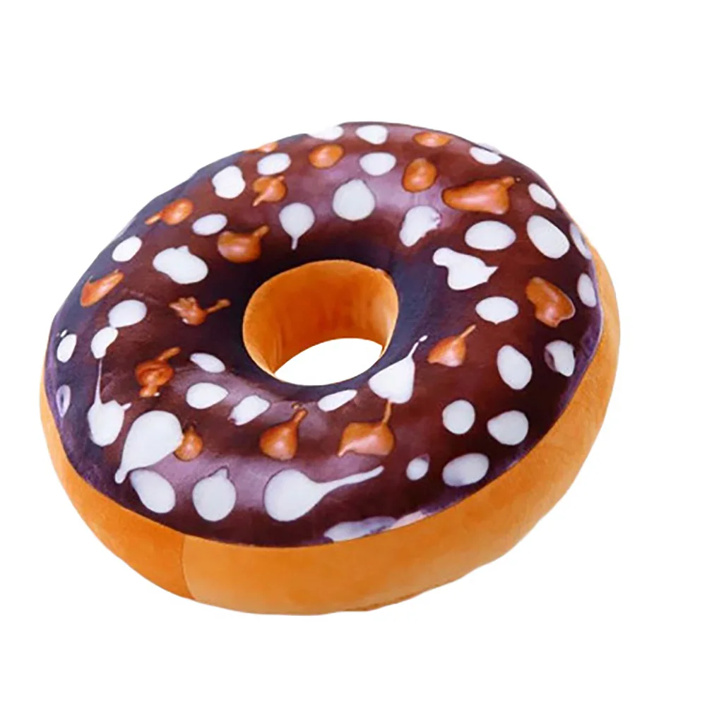 3D Creative Plush Donut Food Stuffed Pillow Sofa Chair Back Car Cushions Mat Cute Simulation Cushion 3