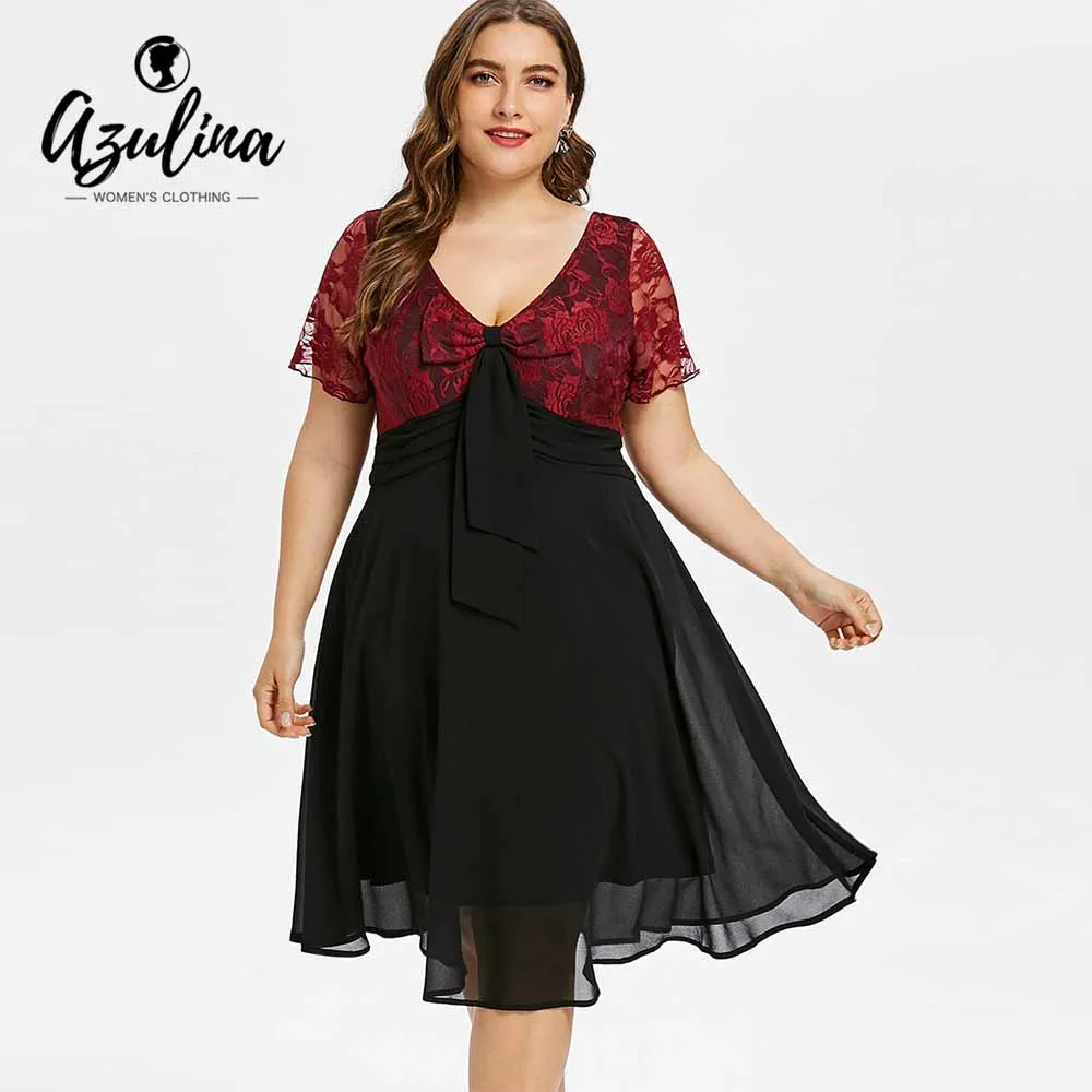 V neck a line dress plus size clothing V neck a line dress plus size clothing