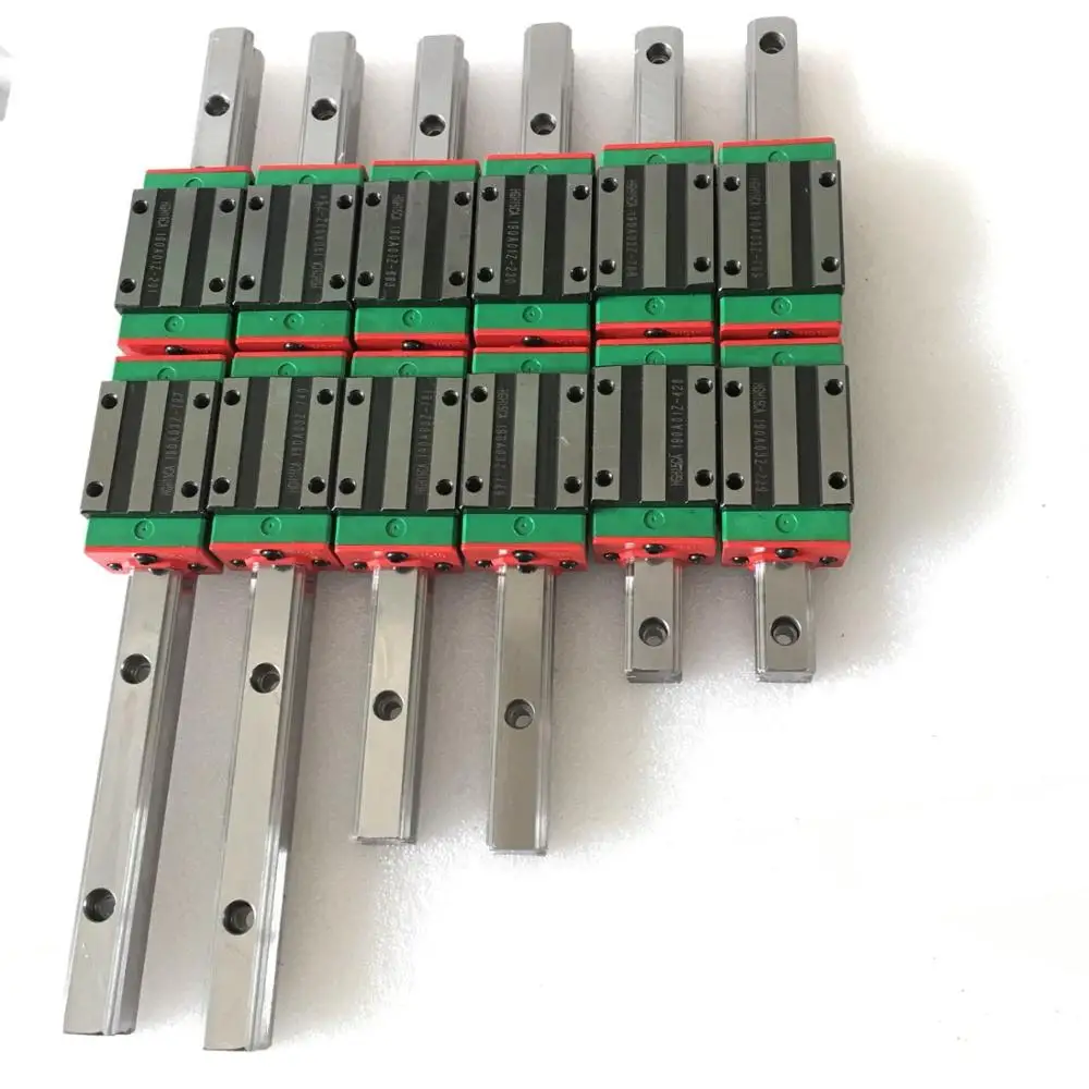 

NEW CNC Linear Guideway Rail 20mm HGR20 -L 600/1000/1500/1500mm Linear Rail with 16x Square type carriage bearing block