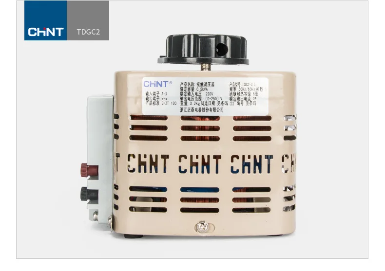 Чинт Напряжение Регулируемый трансформатор 500 Вт 220 В однофазный 0 В-250 В TDGC2-0.5KVA